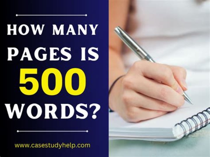 How many pages will 500 words handwritten?