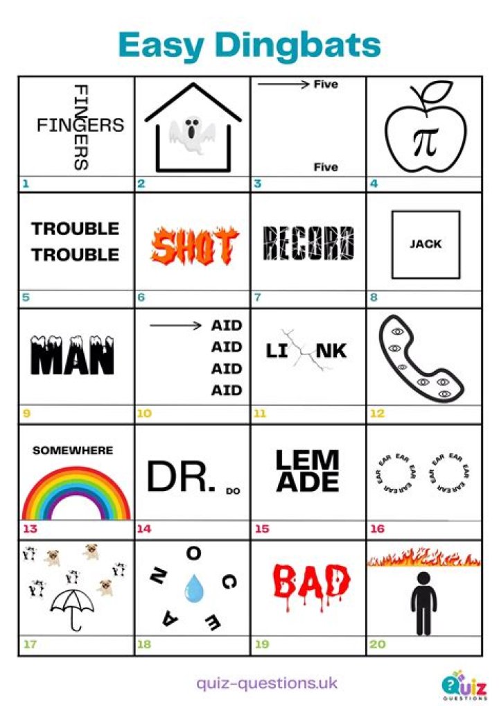What are dingbats in a quiz?