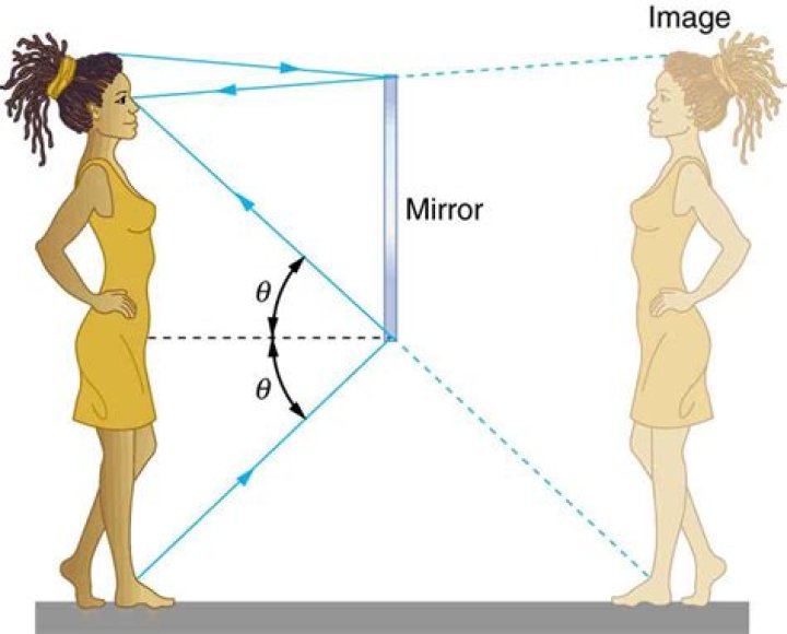 What reflection do we see in a mirror?